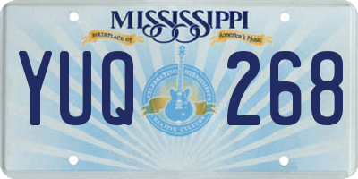 MS license plate YUQ268