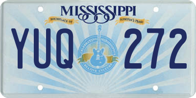 MS license plate YUQ272