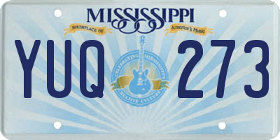 MS license plate YUQ273