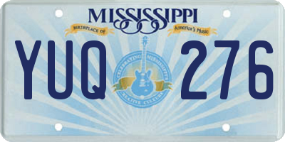 MS license plate YUQ276