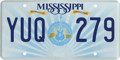 MS license plate YUQ279