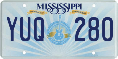 MS license plate YUQ280