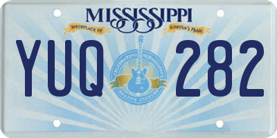 MS license plate YUQ282