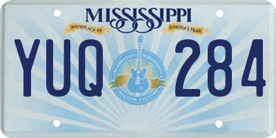MS license plate YUQ284