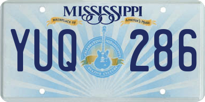 MS license plate YUQ286