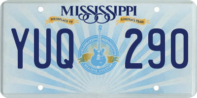 MS license plate YUQ290