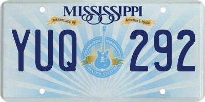 MS license plate YUQ292