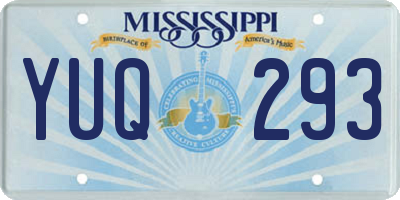 MS license plate YUQ293