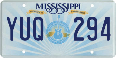 MS license plate YUQ294