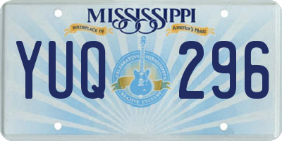 MS license plate YUQ296