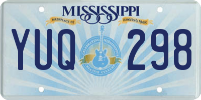 MS license plate YUQ298