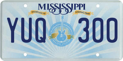 MS license plate YUQ300