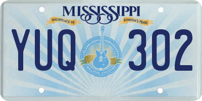 MS license plate YUQ302