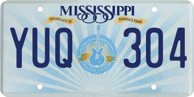 MS license plate YUQ304