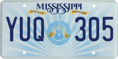 MS license plate YUQ305