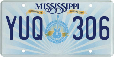 MS license plate YUQ306