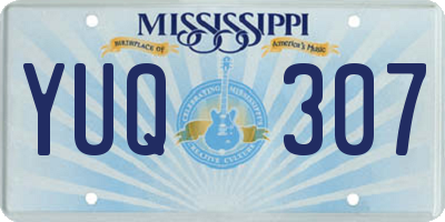 MS license plate YUQ307