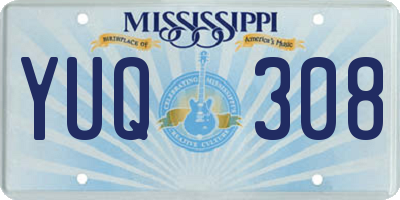 MS license plate YUQ308