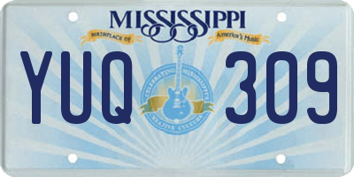 MS license plate YUQ309