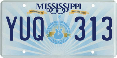 MS license plate YUQ313