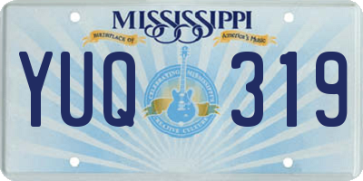 MS license plate YUQ319