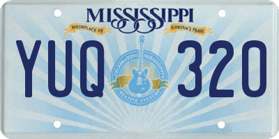 MS license plate YUQ320