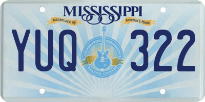 MS license plate YUQ322