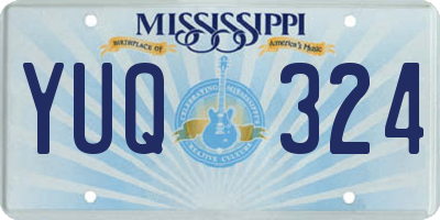MS license plate YUQ324