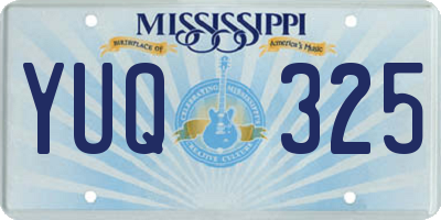 MS license plate YUQ325