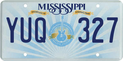MS license plate YUQ327