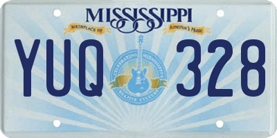 MS license plate YUQ328