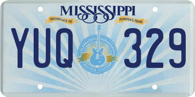 MS license plate YUQ329
