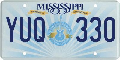 MS license plate YUQ330