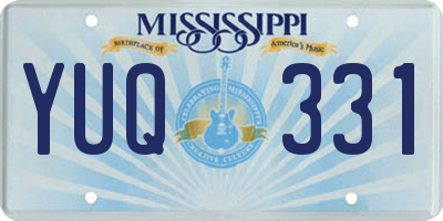 MS license plate YUQ331