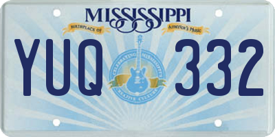 MS license plate YUQ332