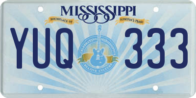MS license plate YUQ333
