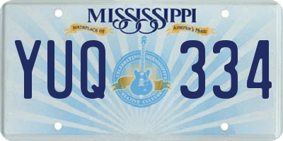 MS license plate YUQ334