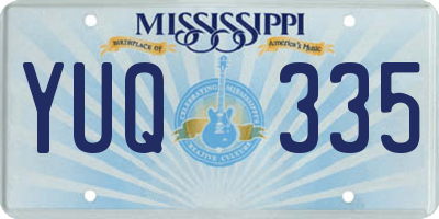 MS license plate YUQ335