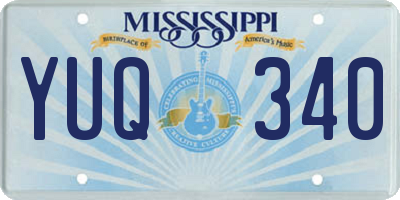 MS license plate YUQ340