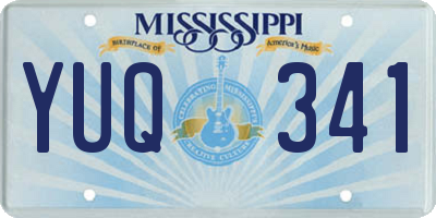 MS license plate YUQ341