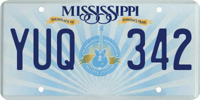 MS license plate YUQ342