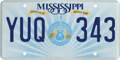 MS license plate YUQ343