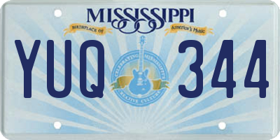 MS license plate YUQ344