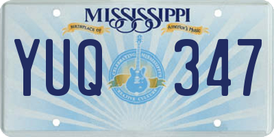 MS license plate YUQ347
