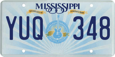 MS license plate YUQ348