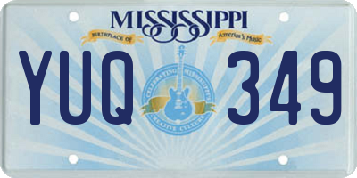 MS license plate YUQ349