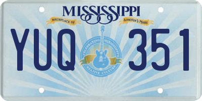 MS license plate YUQ351
