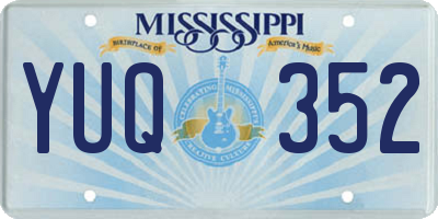 MS license plate YUQ352