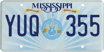 MS license plate YUQ355
