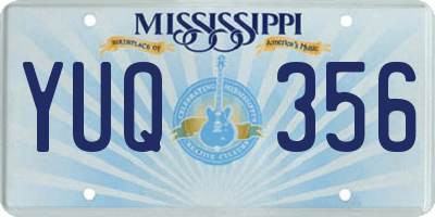 MS license plate YUQ356